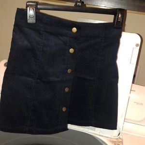 Navy blue fleet skirt